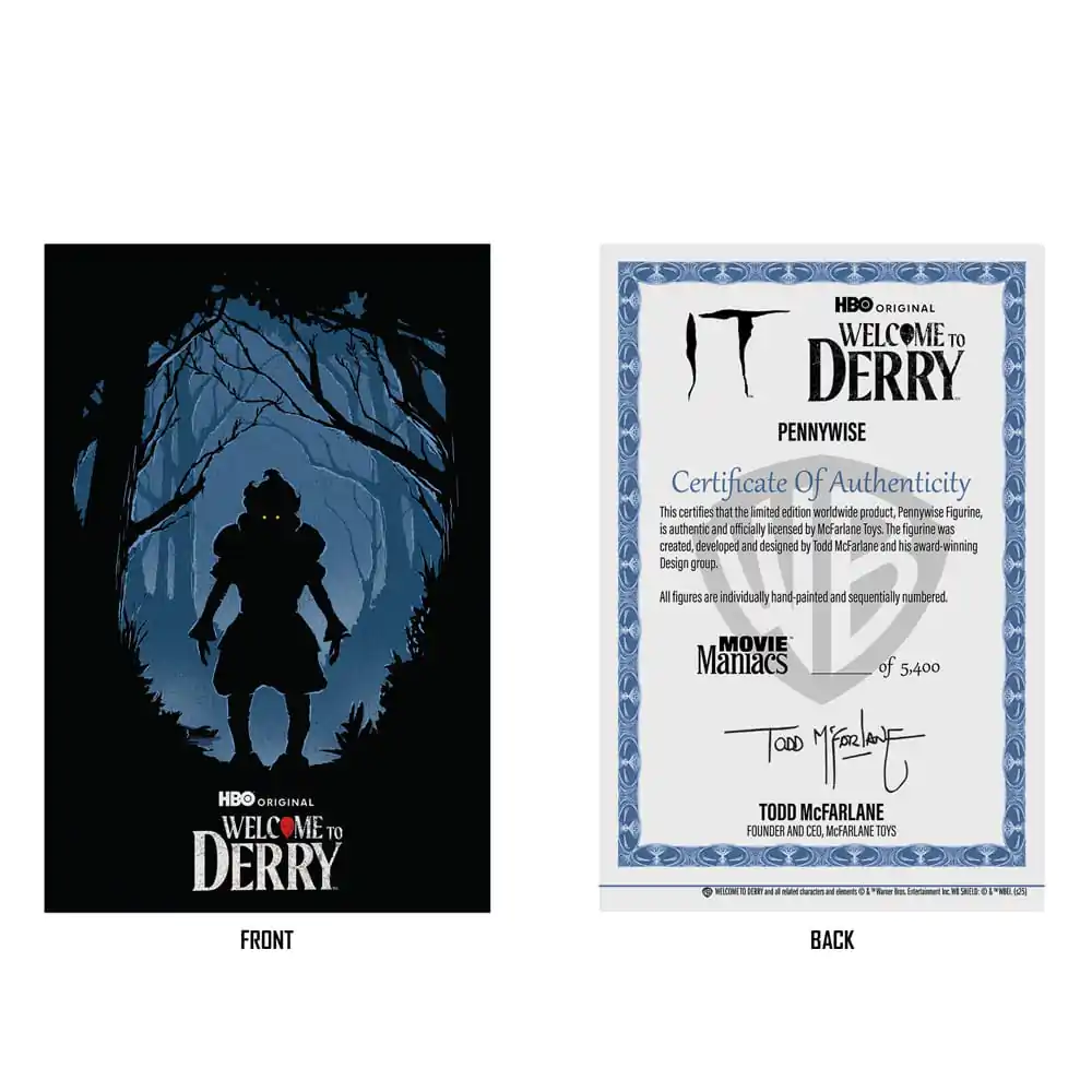 It: Welcome to Derry Movie Maniacs Pennywise (Flashback) (Gold Label) PVC szobor figura 16 cm termékfotó