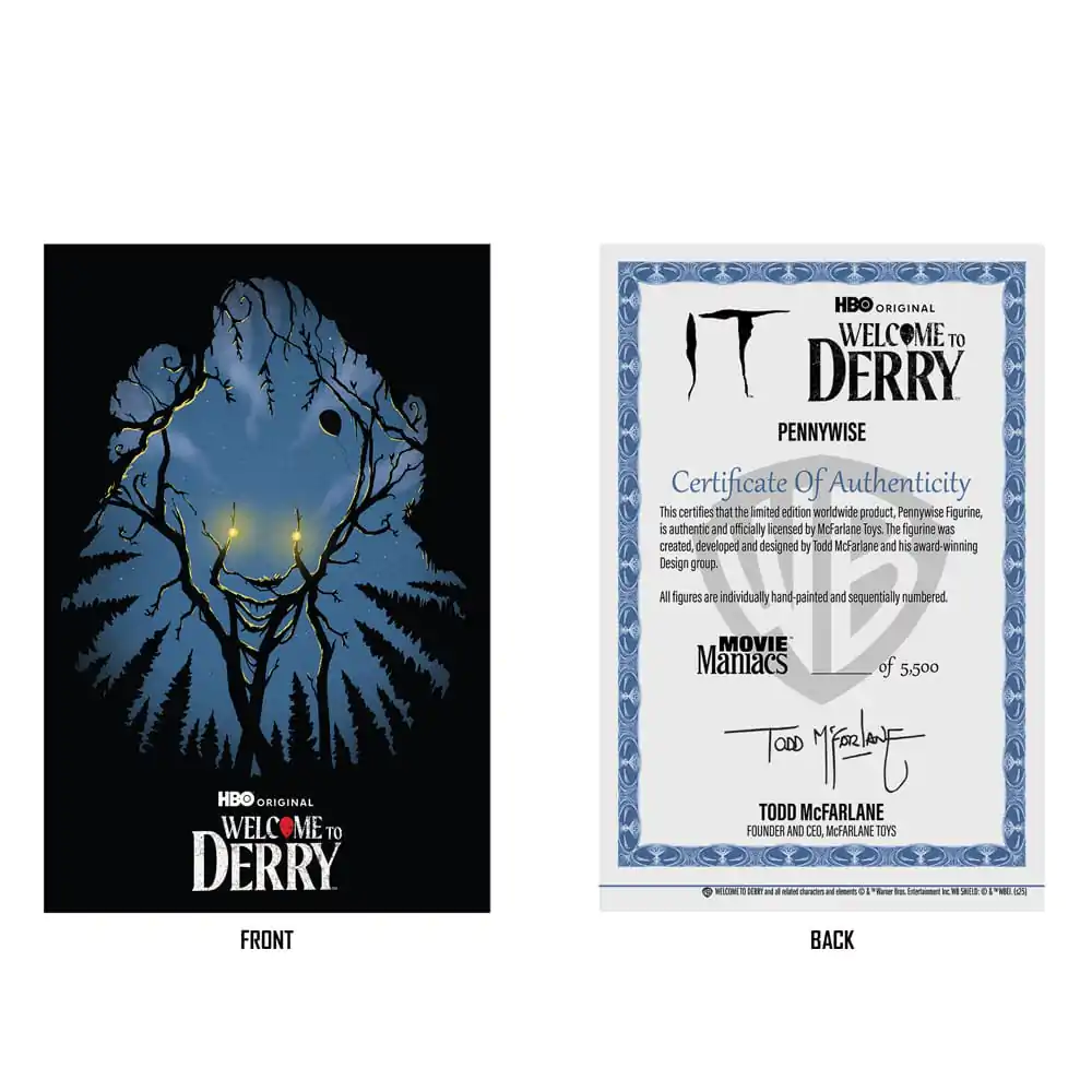 It: Welcome to Derry Movie Maniacs Pennywise (Gold Label) PVC szobor figura 16 cm termékfotó