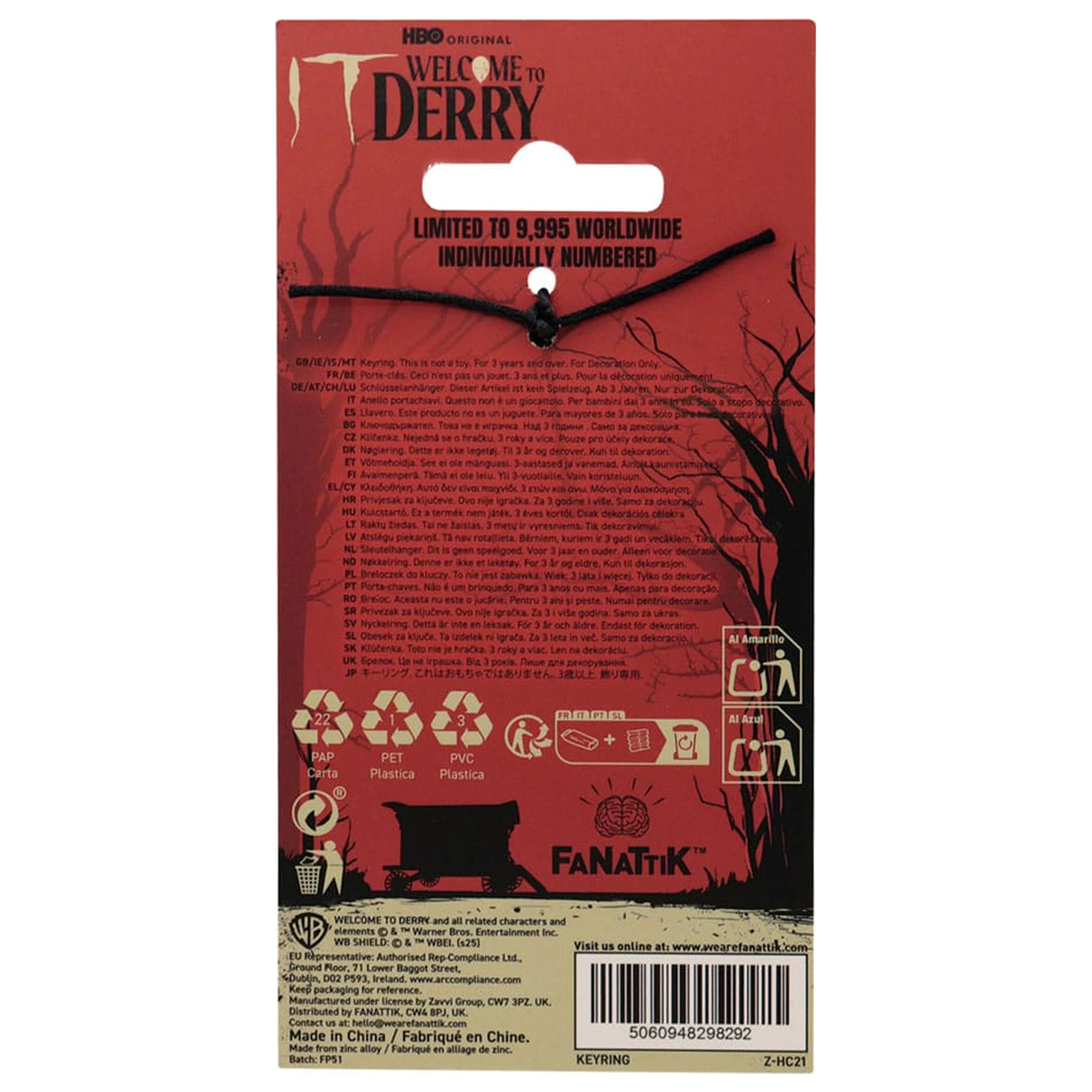 It Welcome to Derry The Losers kulcstartó Limitált kiadás      termékfotó