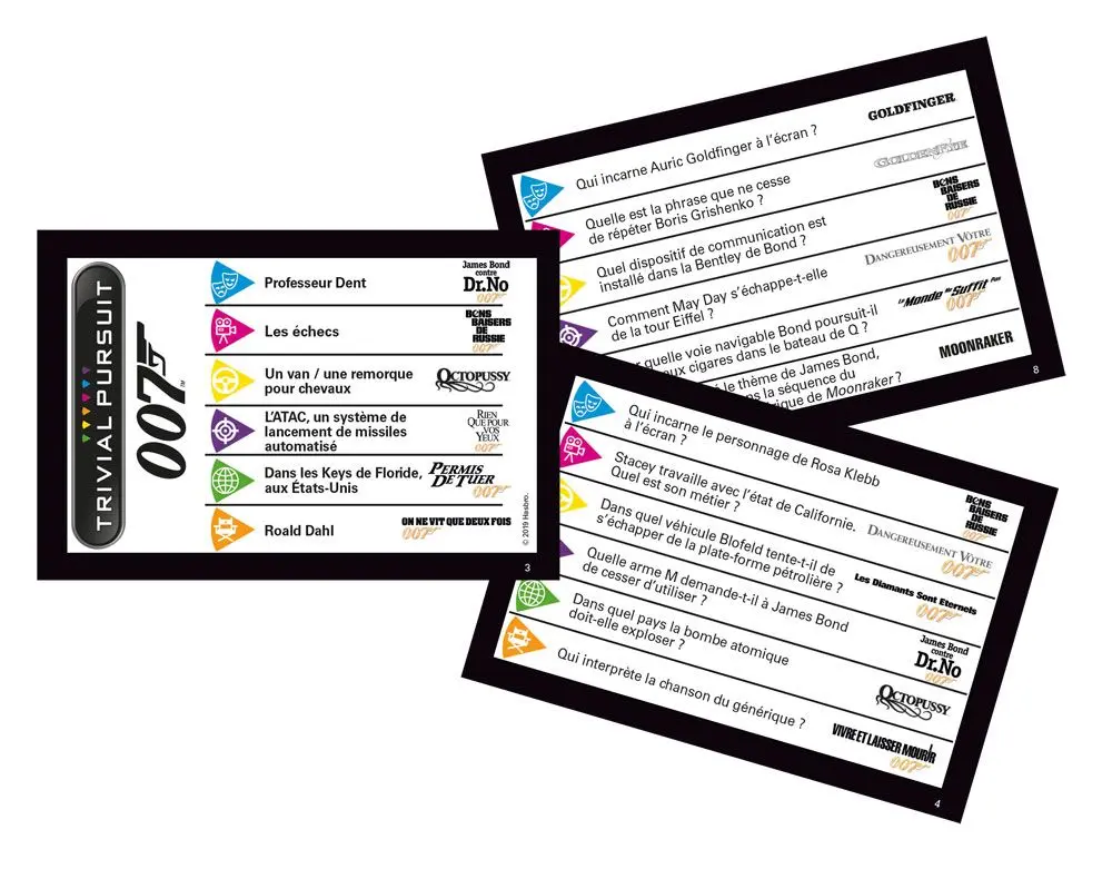James Bond Card Game Trivial Pursuit Voyage Francia nyelvű termékfotó