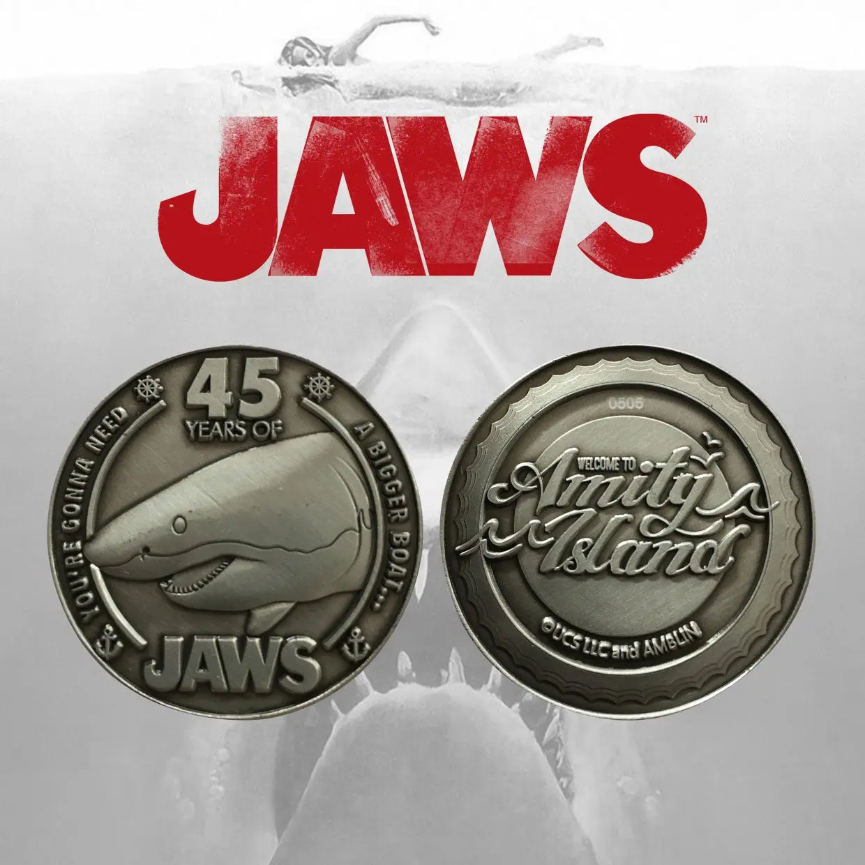 Jaws 45th Anniversary Gyűjthető érme Limitált kiadás termékfotó