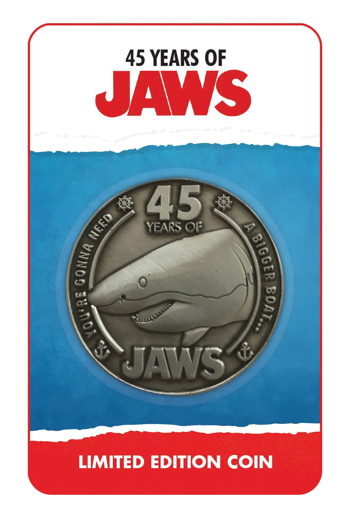 Jaws 45th Anniversary Gyűjthető érme Limitált kiadás termékfotó