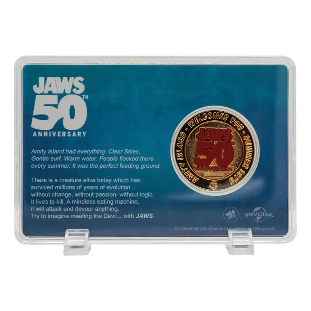 Jaws 50th Anniversary Gyűjthető érme 24k aranyozott Limitált kiadás termékfotó