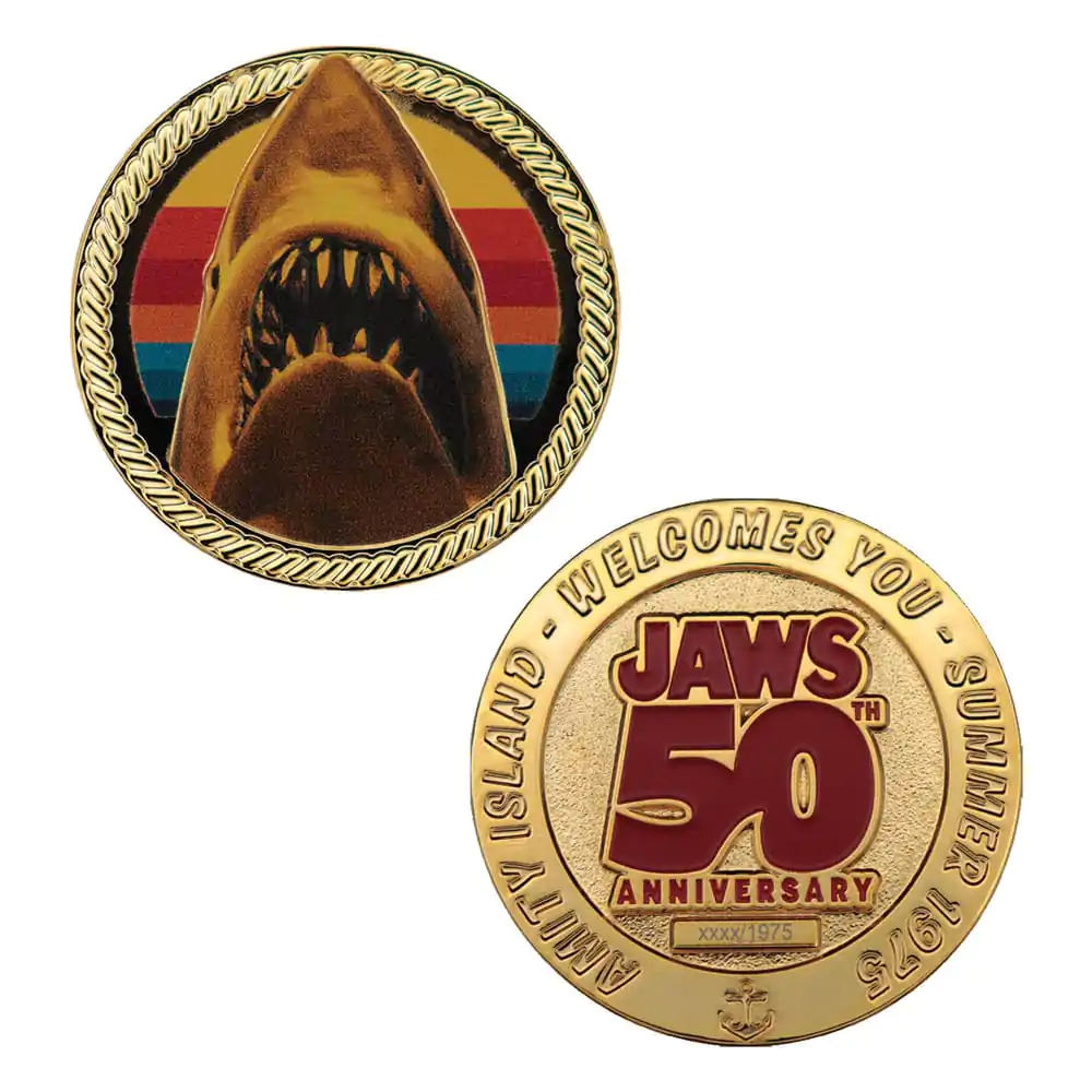 Jaws 50th Anniversary Gyűjthető érme 24k aranyozott Limitált kiadás termékfotó