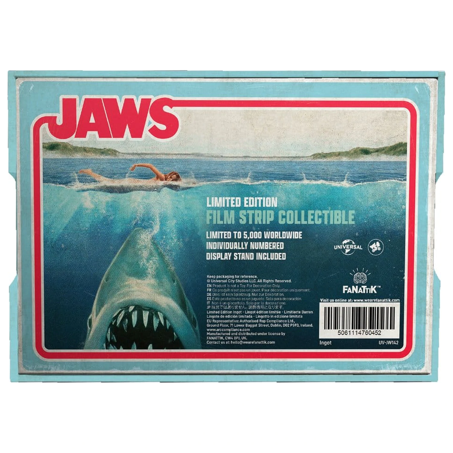 Jaws Ingot Metal Film Strip Collectible Limitált kiadás termékfotó