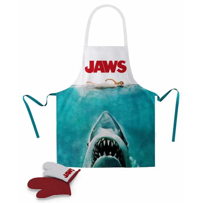 Jaws kötény kesztyűvel termékfotó