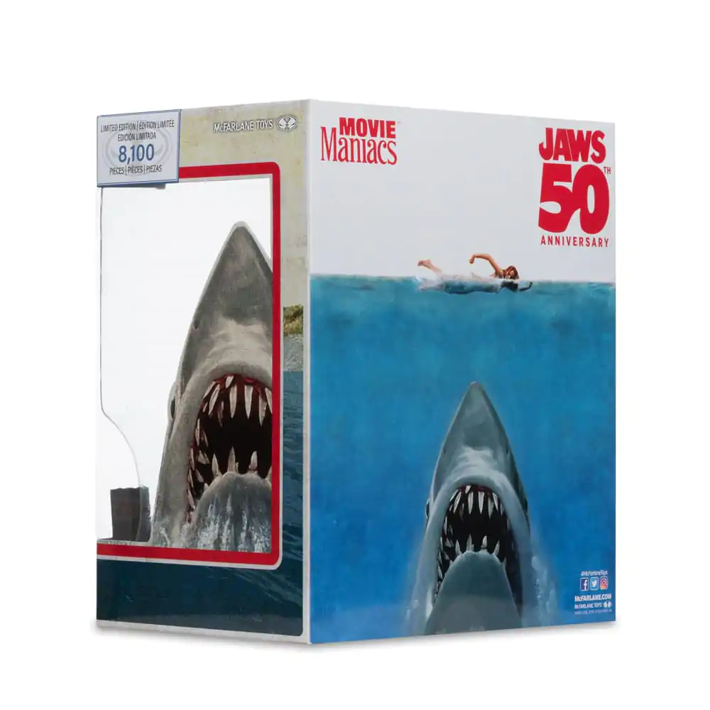 Jaws Movie Maniacs Jaws (50th Anniversary) PVC szobor figura 16 cm termékfotó