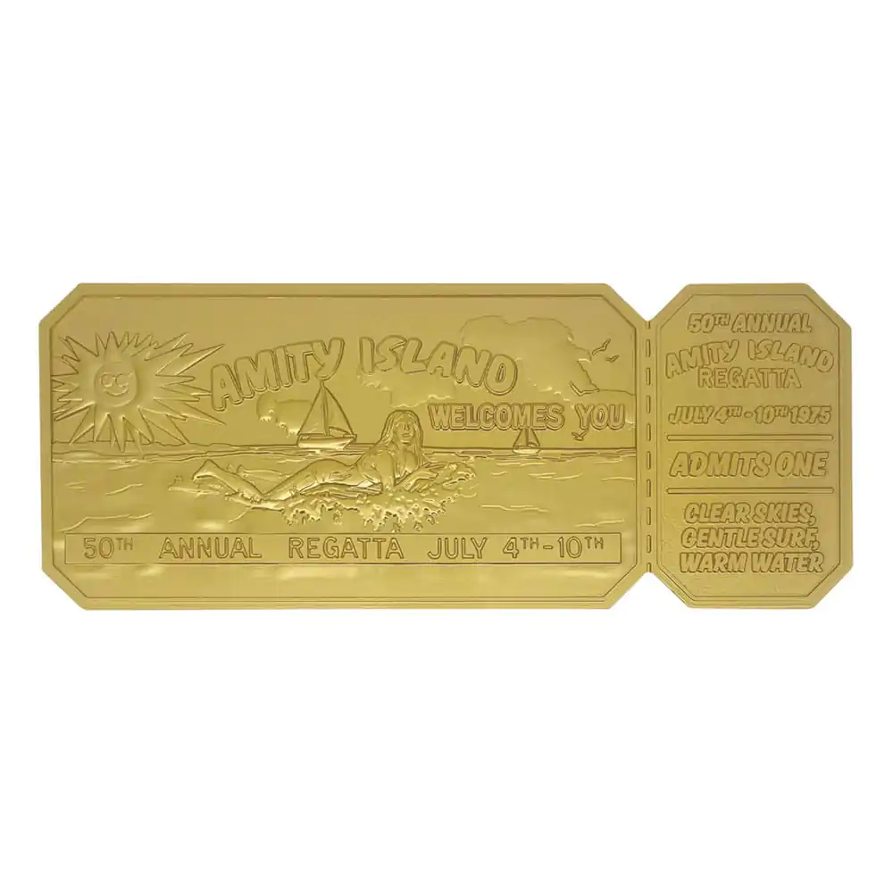 Jaws Replica 1/1 50th Anniversary Regatta Ticket 24k aranyozott termékfotó