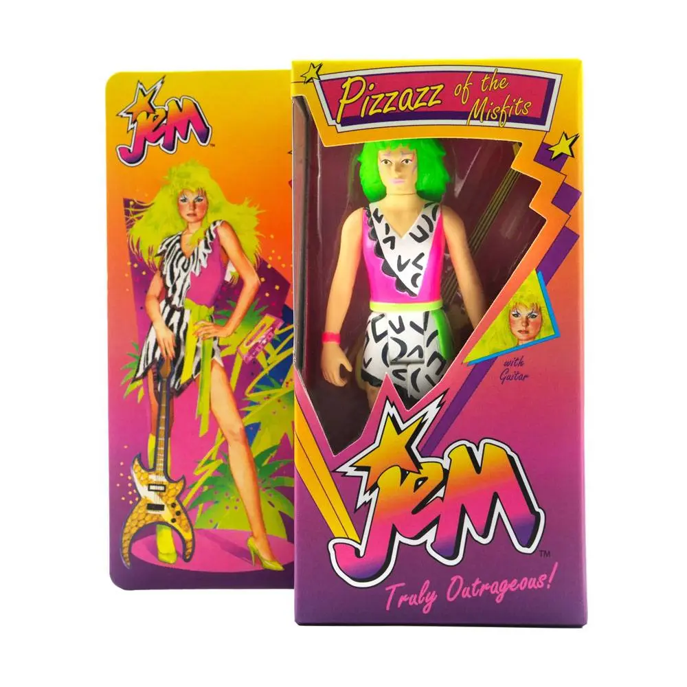 Jem and the Hologramm ReAction Pizzaz (Neon) SDCC22 akciófigura 10 cm termékfotó