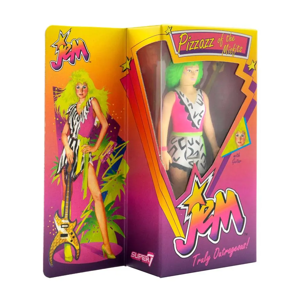 Jem and the Hologramm ReAction Pizzaz (Neon) SDCC22 akciófigura 10 cm termékfotó