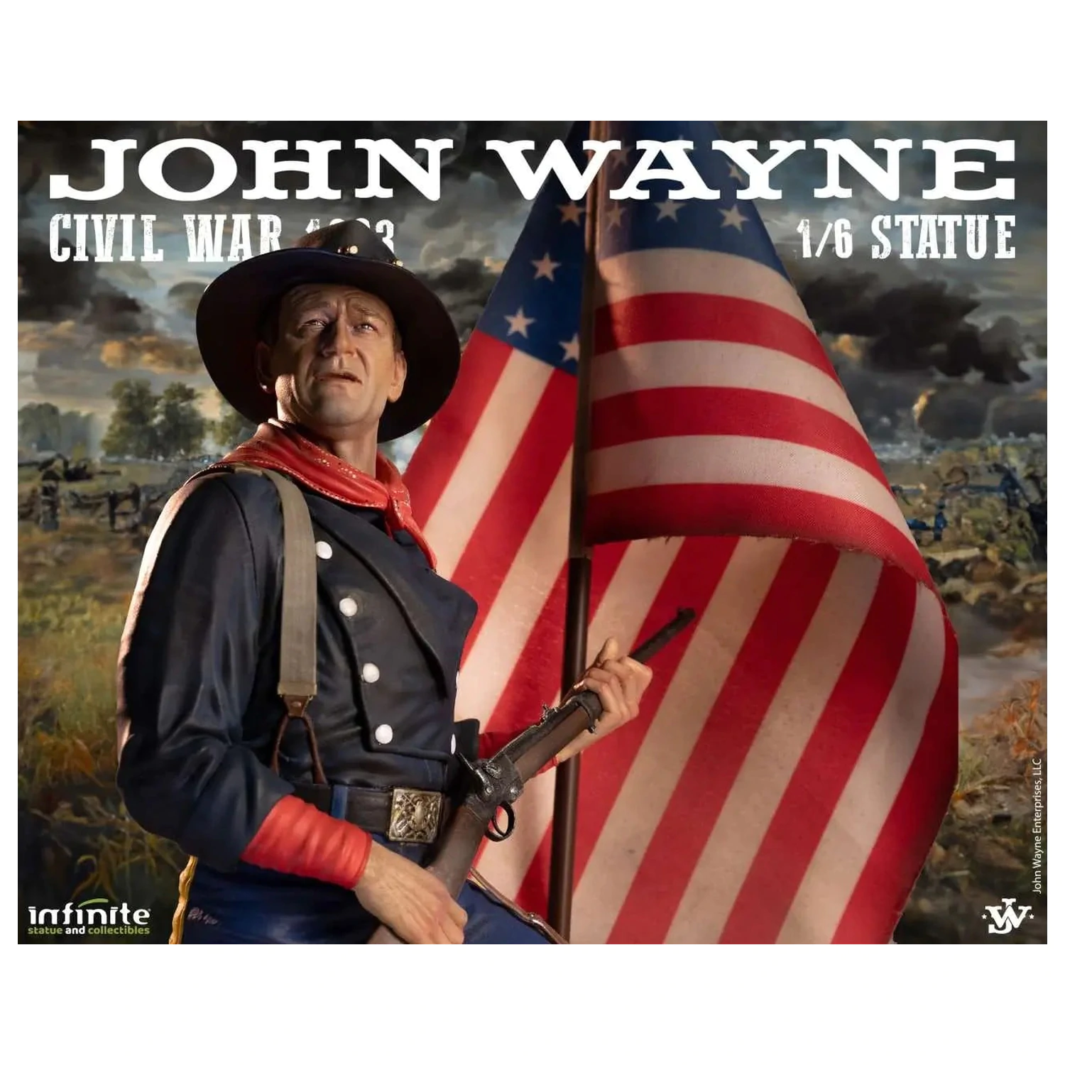 John Wayne Civil War 1863 szobor figura 1/6 48cm termékfotó