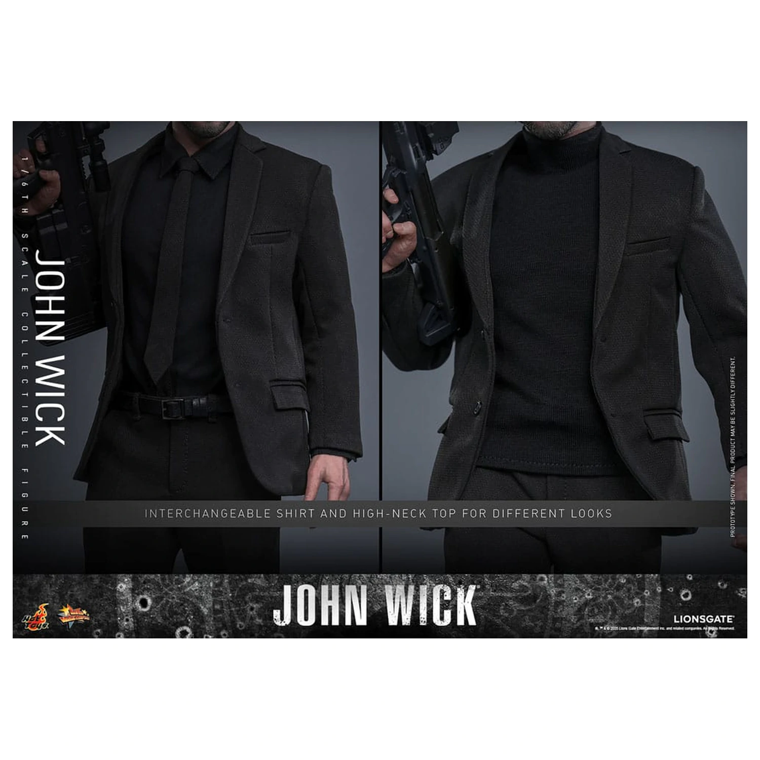 John Wick Movie Masterpiece akciófigura 1/6 John Wick 31 cm termékfotó