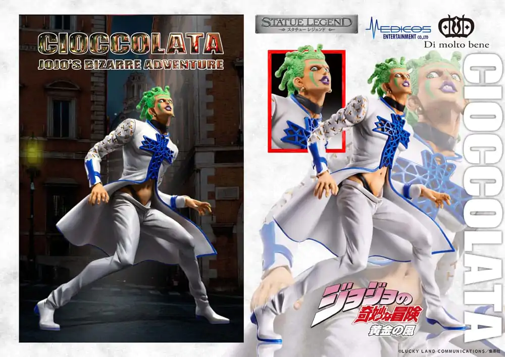 JoJo's Bizarre Adventure Part 5 Golden Wind Statue Legend Cioccolata PVC szobor figura 17 cm termékfotó