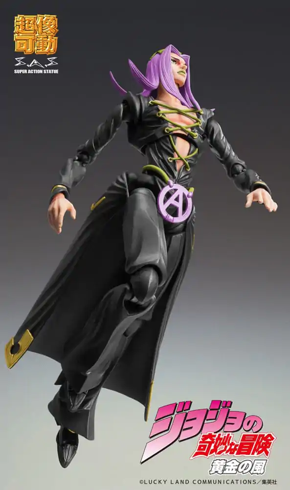 JoJo&#039;s Bizarre Adventure Part 5 Super Action akciófigura Chozokado Leone Abbacchio Black Ver. 16 cm termékfotó