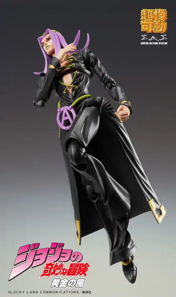 JoJo&#039;s Bizarre Adventure Part 5 Super Action akciófigura Chozokado Leone Abbacchio Black Ver. 16 cm termékfotó