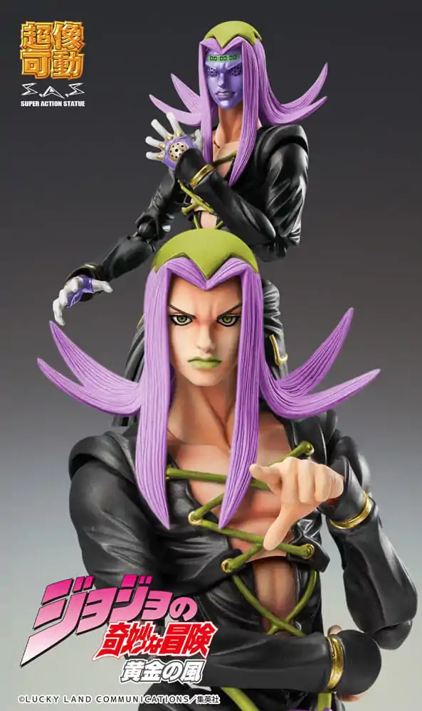 JoJo&#039;s Bizarre Adventure Part 5 Super Action akciófigura Chozokado Leone Abbacchio Black Ver. 16 cm termékfotó
