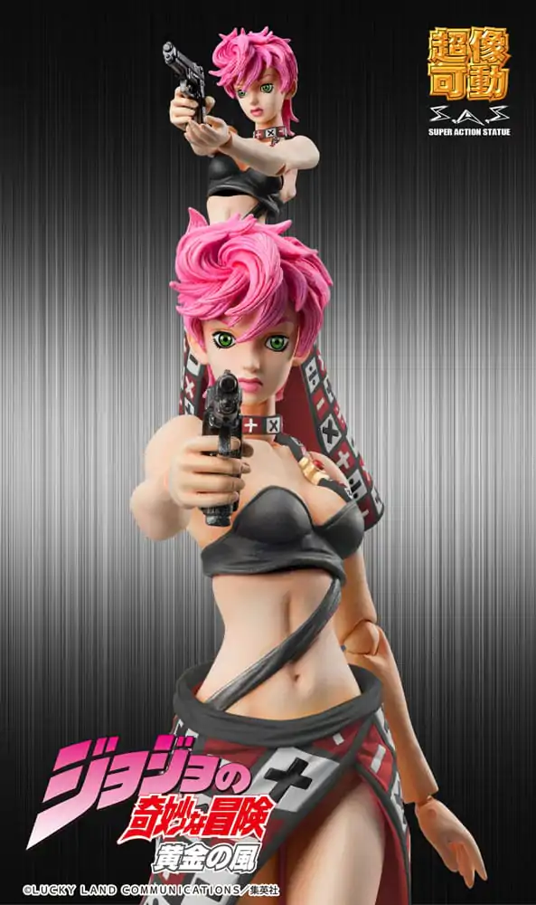 JoJo&#039;s Bizarre Adventure Part 5 Super Action akciófigura Chozokado Trish Una Black Ver. 15 cm termékfotó