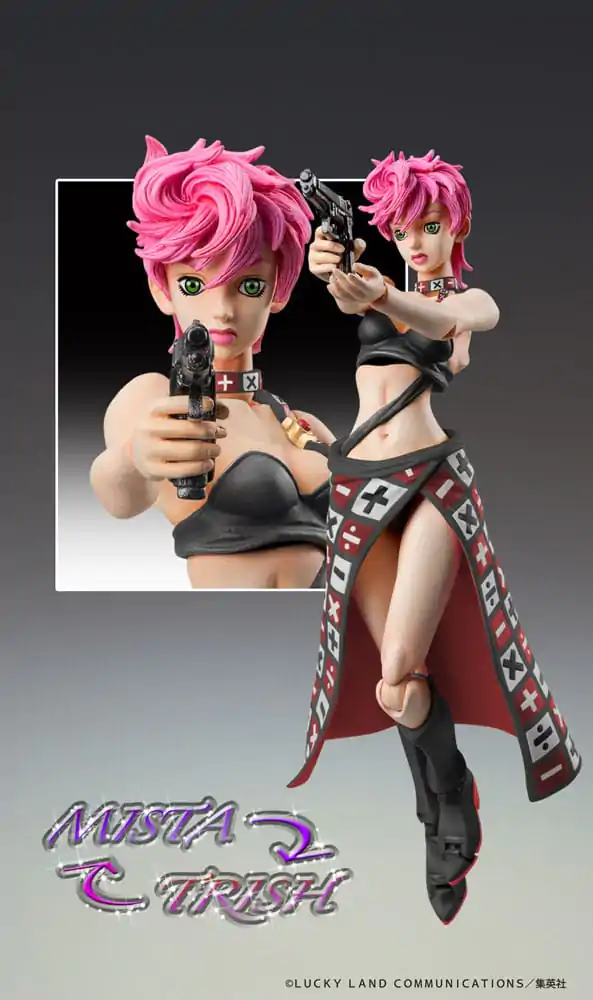 JoJo&#039;s Bizarre Adventure Part 5 Super Action akciófigura Chozokado Trish Una Black Ver. 15 cm termékfotó