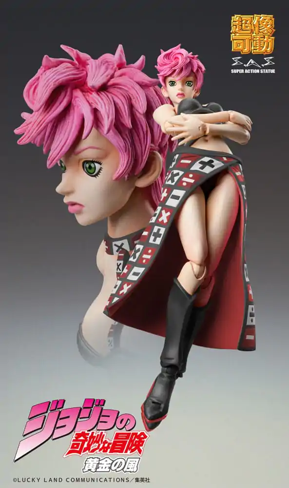 JoJo&#039;s Bizarre Adventure Part 5 Super Action akciófigura Chozokado Trish Una Black Ver. 15 cm termékfotó
