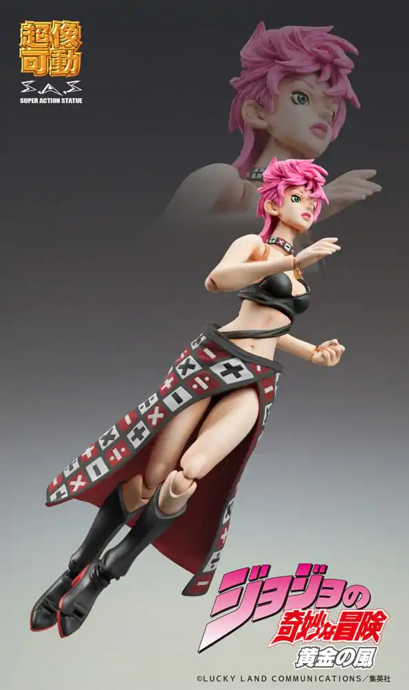 JoJo&#039;s Bizarre Adventure Part 5 Super Action akciófigura Chozokado Trish Una Black Ver. 15 cm termékfotó