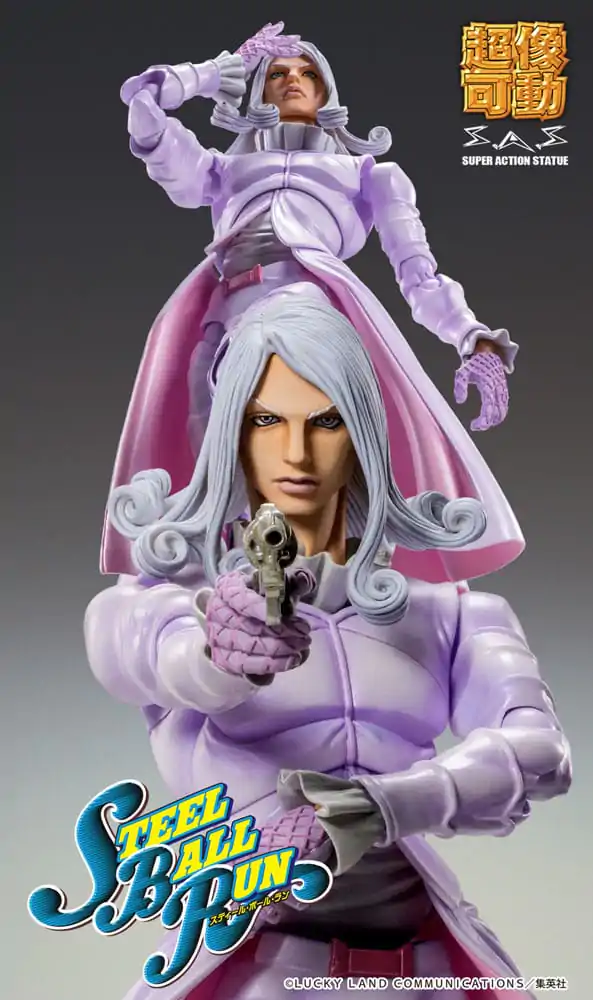JoJo's Bizarre Adventure Part7 Steel Ball Run Super Action akciófigura Chozokado Funny Valentine Second 15 cm termékfotó