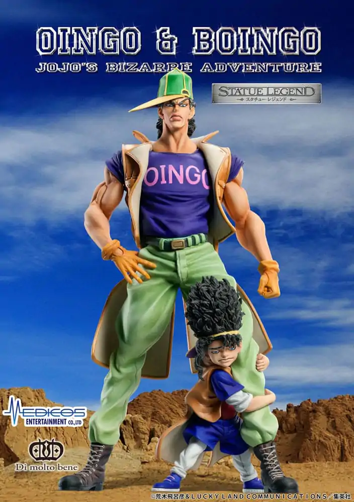 JoJo's Bizarre Adventure Legend Oingo & Boingo PVC szobor figura 19 cm termékfotó