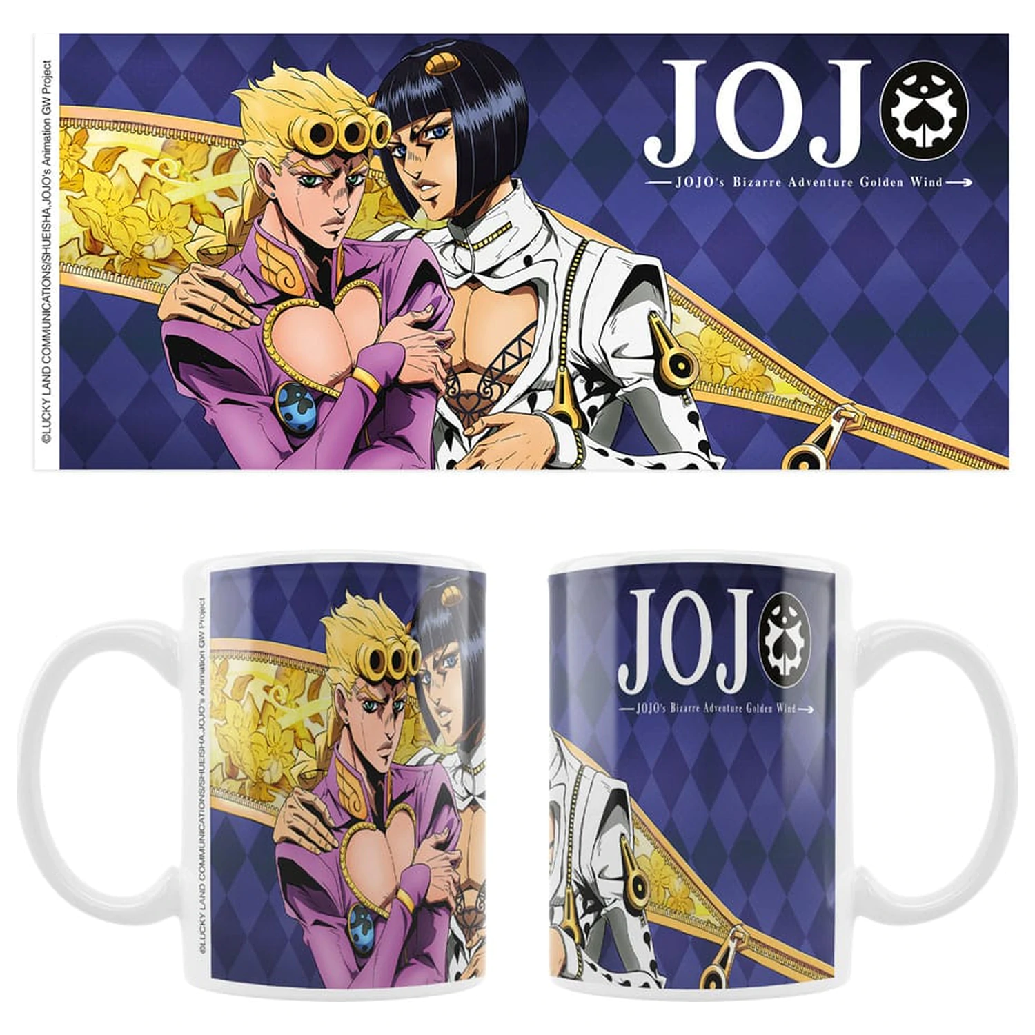 JoJo´s Bizarre Adventure Part 5: Golden Wind Giorno & Bruno kerámiabögre  termékfotó