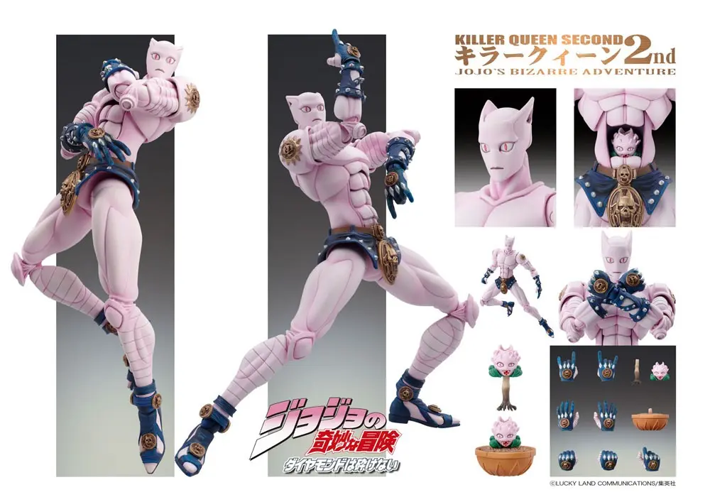 JoJo&#039;s Bizarre Adventure Part4 Super Action Chozokado (Killer Queen Second) akciófigura 16 cm termékfotó