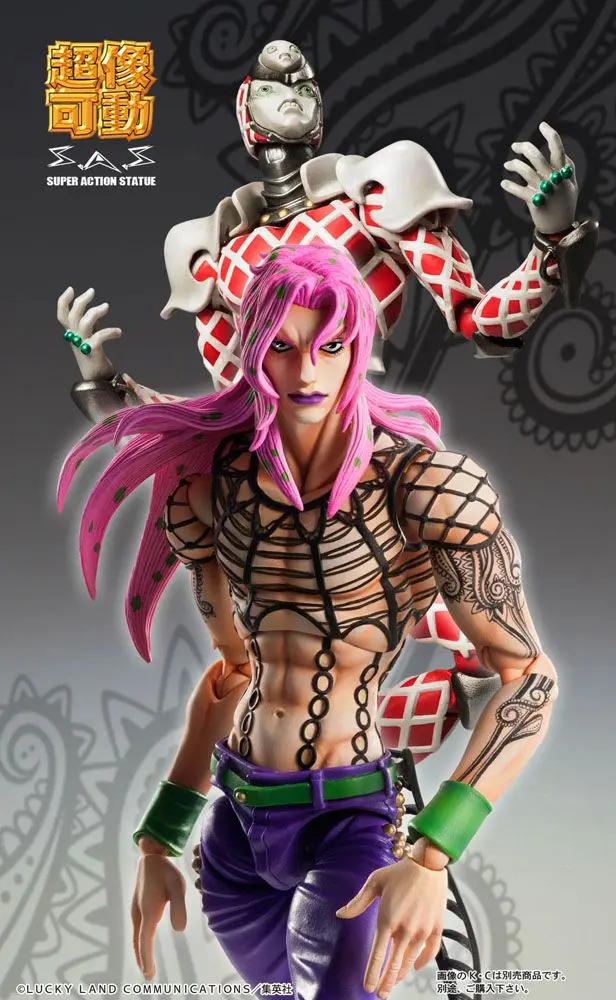 JoJo's Bizarre Adventure Part5 Super Action Chozokado (Diavolo) akciófigura 16 cm termékfotó