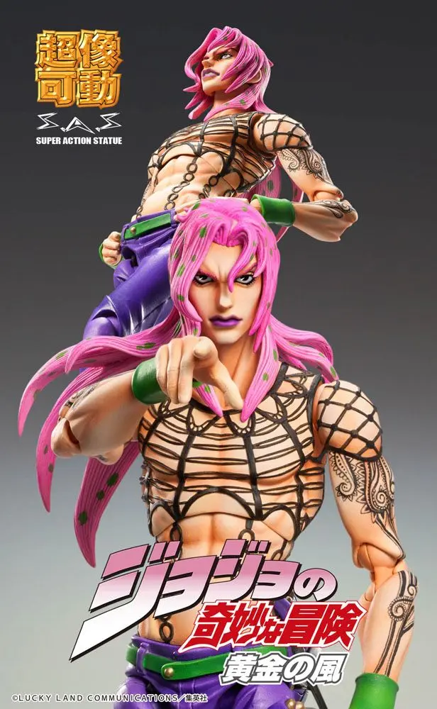 JoJo's Bizarre Adventure Part5 Super Action Chozokado (Diavolo) akciófigura 16 cm termékfotó