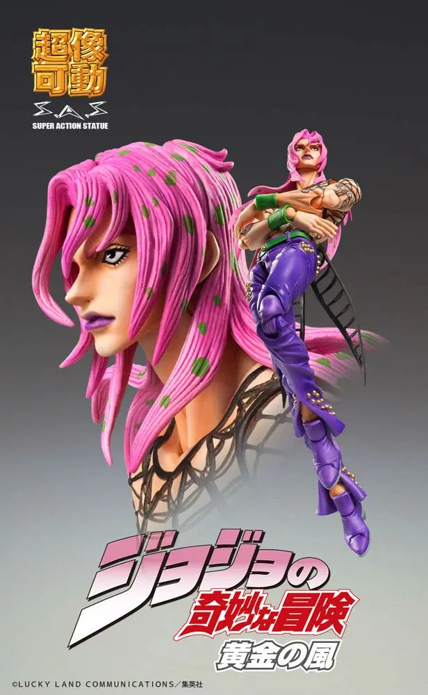 JoJo's Bizarre Adventure Part5 Super Action Chozokado (Diavolo) akciófigura 16 cm termékfotó