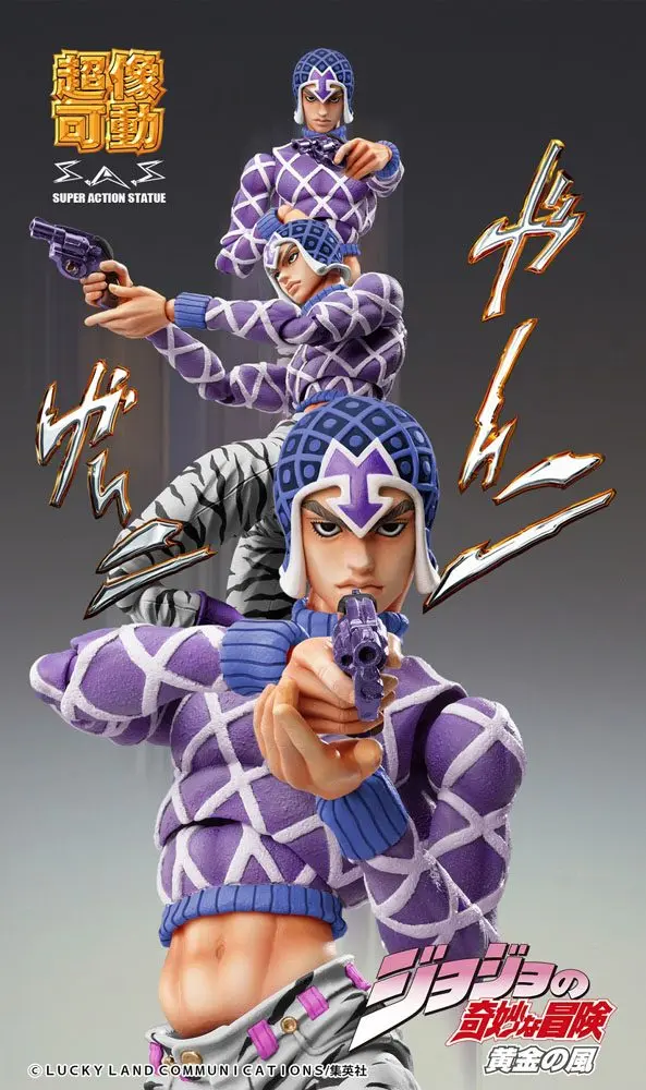 JoJo's Bizarre Adventure Part5 Super Action Chozokado (Guido Mista &amp; SP Third) akciófigura 15 cm termékfotó