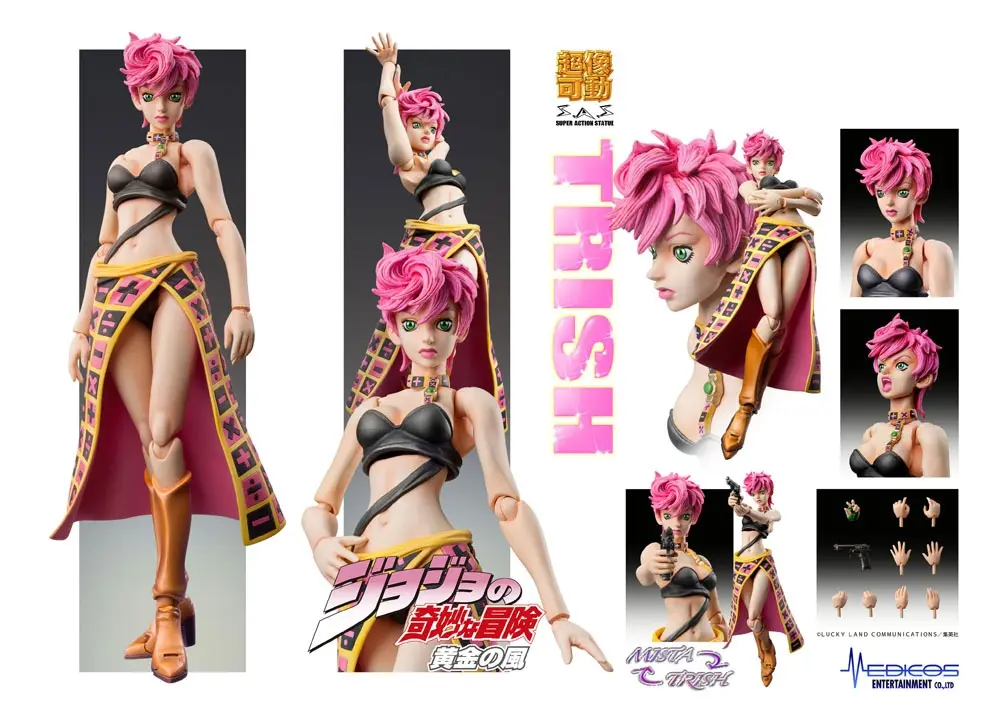 JoJo's Bizarre Adventure Part5 Super Action Chozokado (Trish Una) akciófigura 15 cm termékfotó