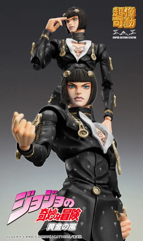 JoJo's Bizarre Adventure Part6 Stone Ocean Chozokado (Bruno Bucciarati Ver. Black) akciófigura 15 cm termékfotó