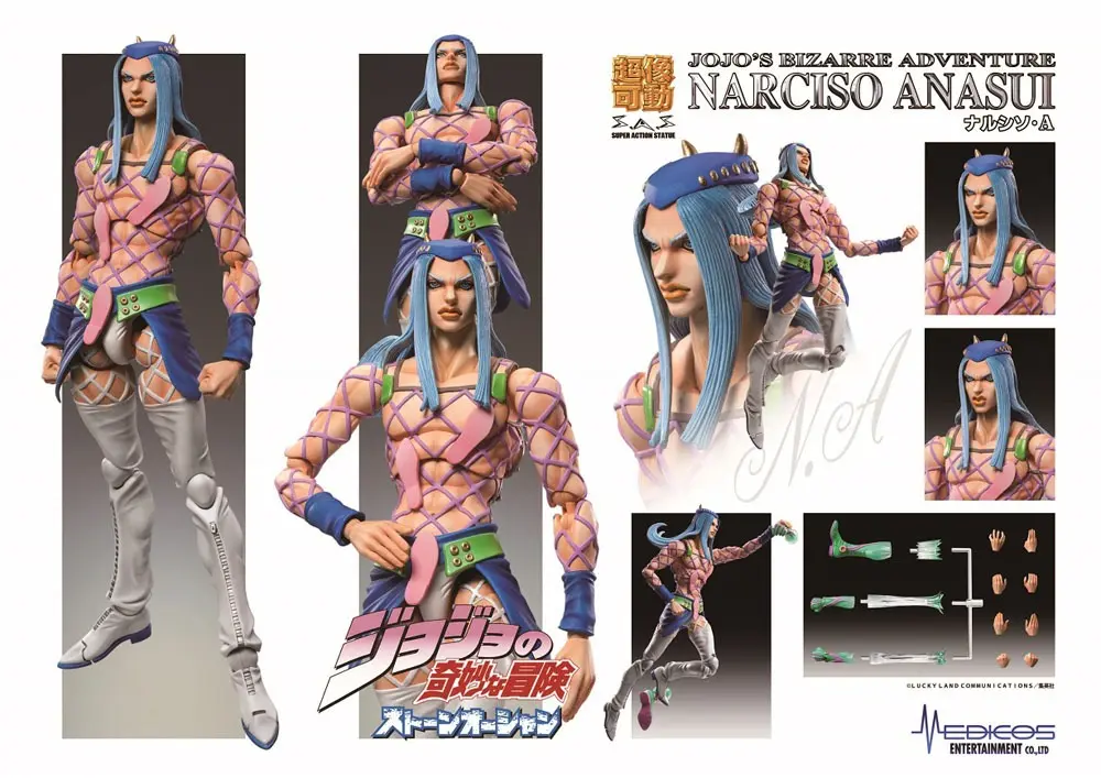 JoJo's Bizarre Adventure Part6 Stone Ocean Chozokado (Narciso A) akciófigura 15 cm termékfotó