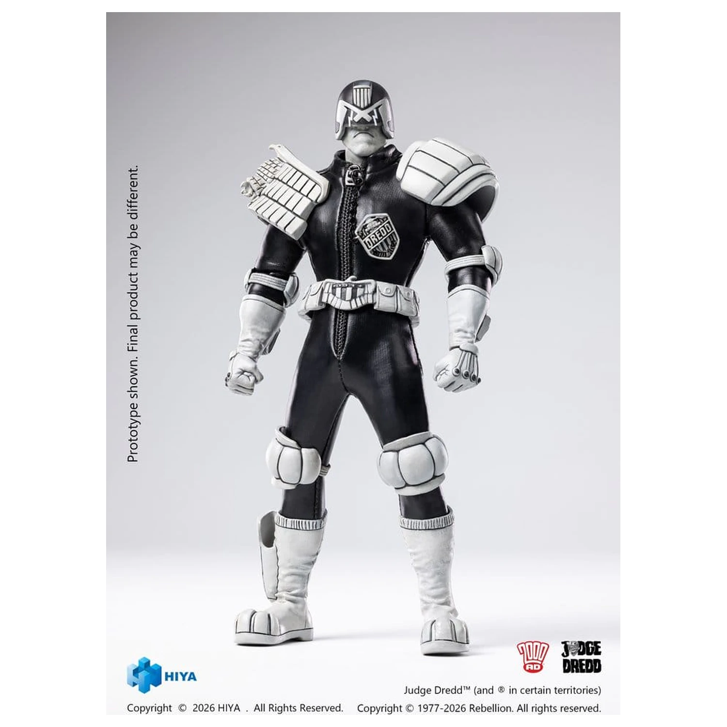 Judge Dredd Exquisite Super 1/12 Judge Dredd Black & White Ver. akciófigura 15 cm termékfotó