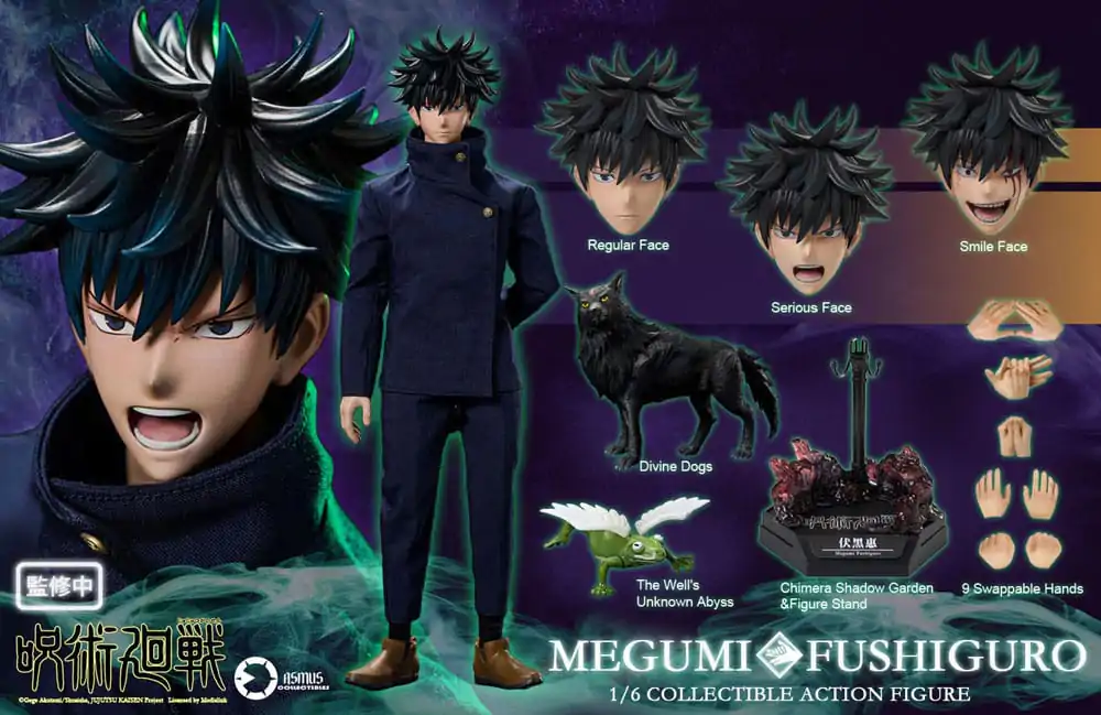 Jujutsu Kaisen 1/6 Megumi Fushiguro akciófigura 30 cm termékfotó