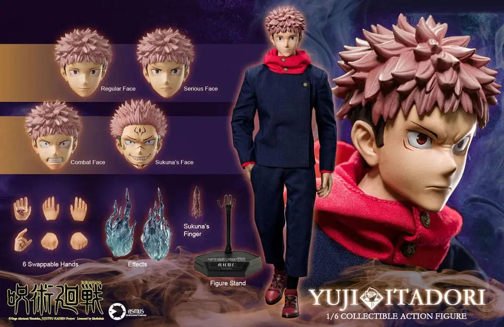 Jujutsu Kaisen 1/6 Yuji Itadori akciófigura 30 cm termékfotó