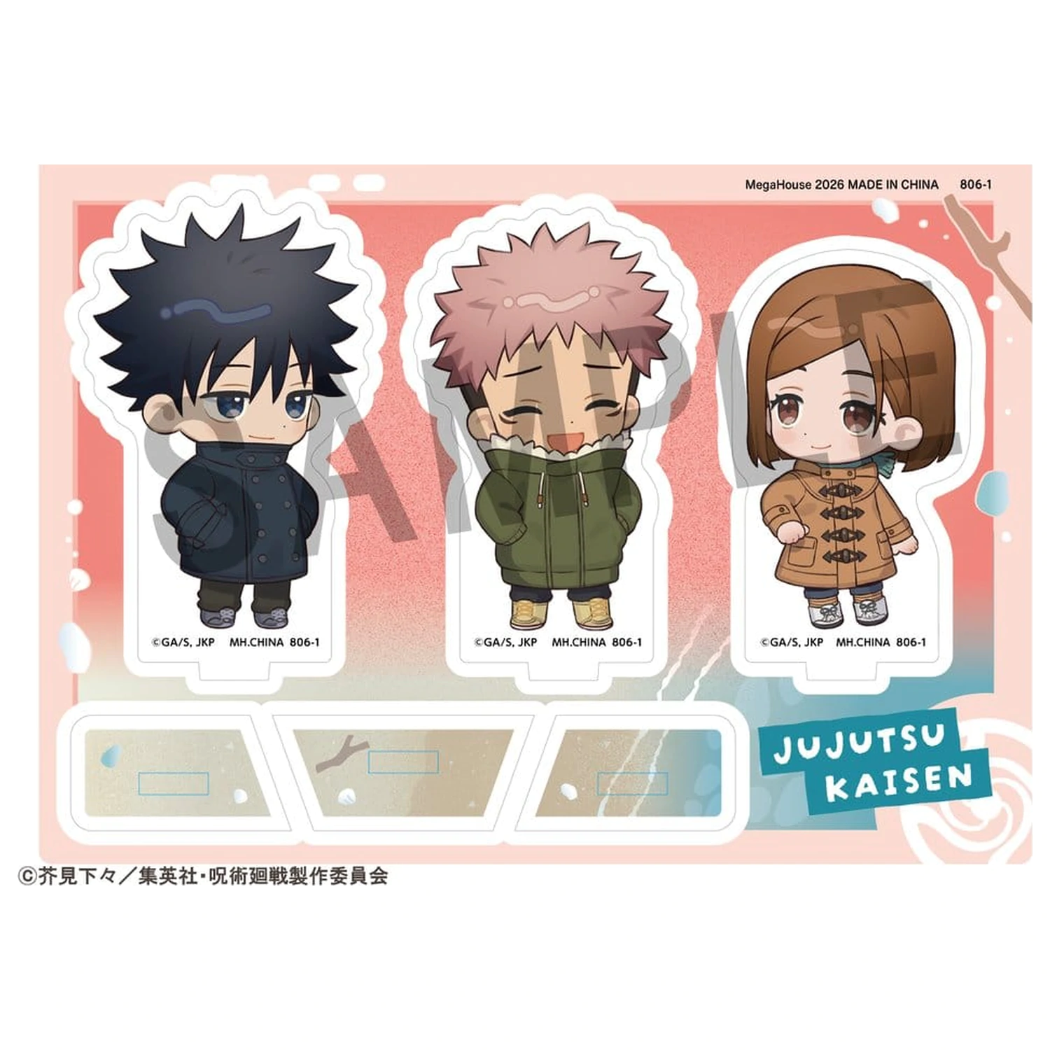 Jujutsu Kaisen Buddycolle 5th Anniversary C Megumi Fushiguro, Yuji Itadori & Nobara Kugisaki akril figura 10 cm termékfotó