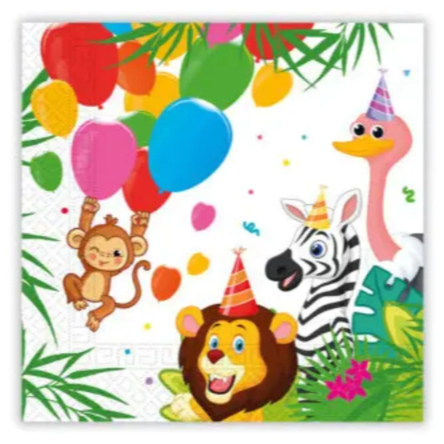 Jungle Balloons, Dzsungel szalvéta 20 db-os 33x33 cm FSC termékfotó