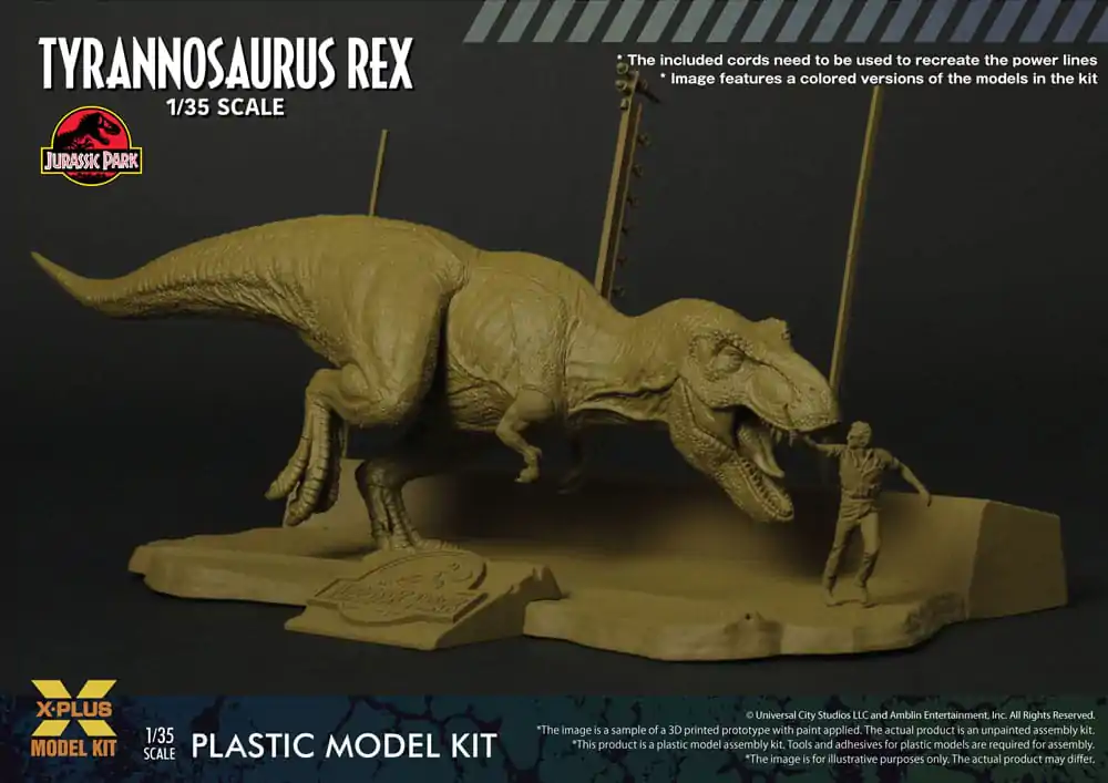 Jurassic Park 1/35 Tyrannosaurus Rex Műanyag modell készlet 42 cm termékfotó