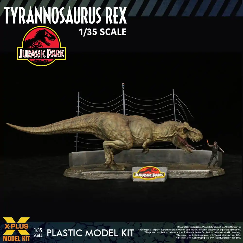 Jurassic Park 1/35 Tyrannosaurus Rex Műanyag modell készlet 42 cm termékfotó