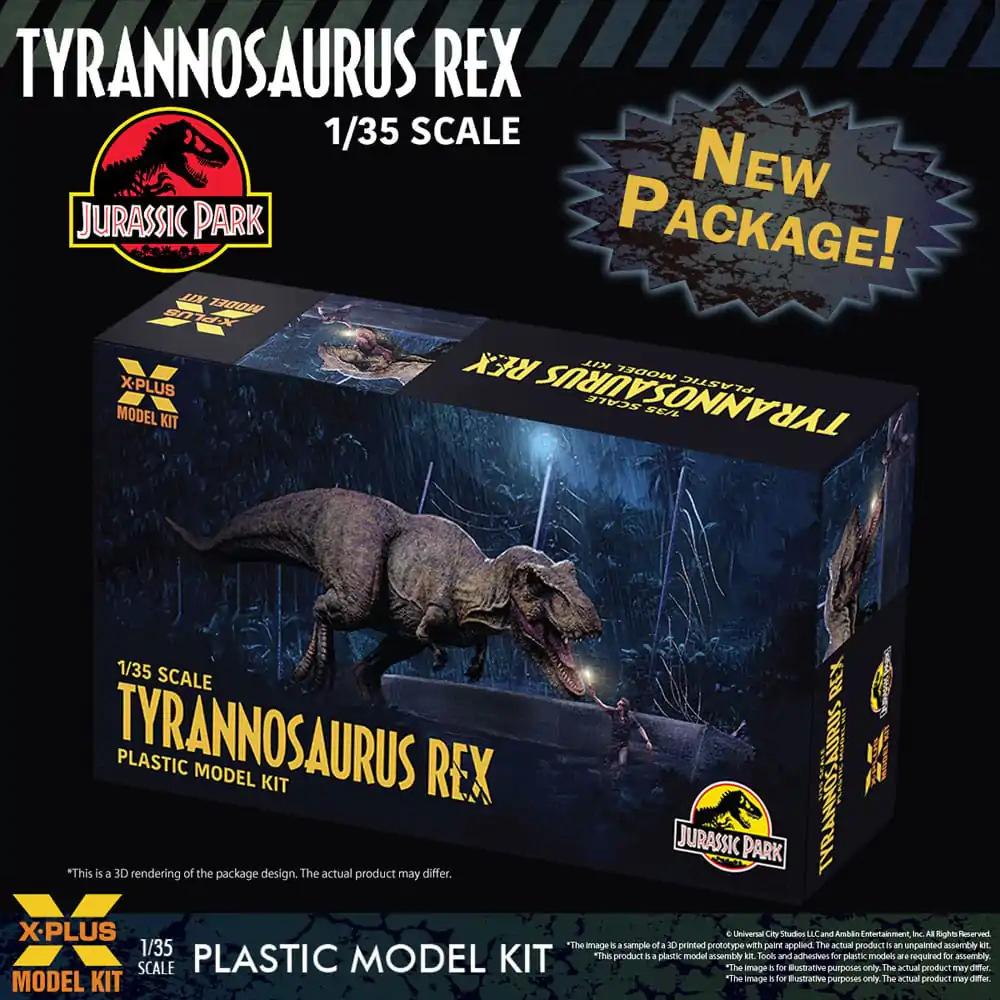 Jurassic Park 1/35 Tyrannosaurus Rex Műanyag modell készlet 42 cm termékfotó