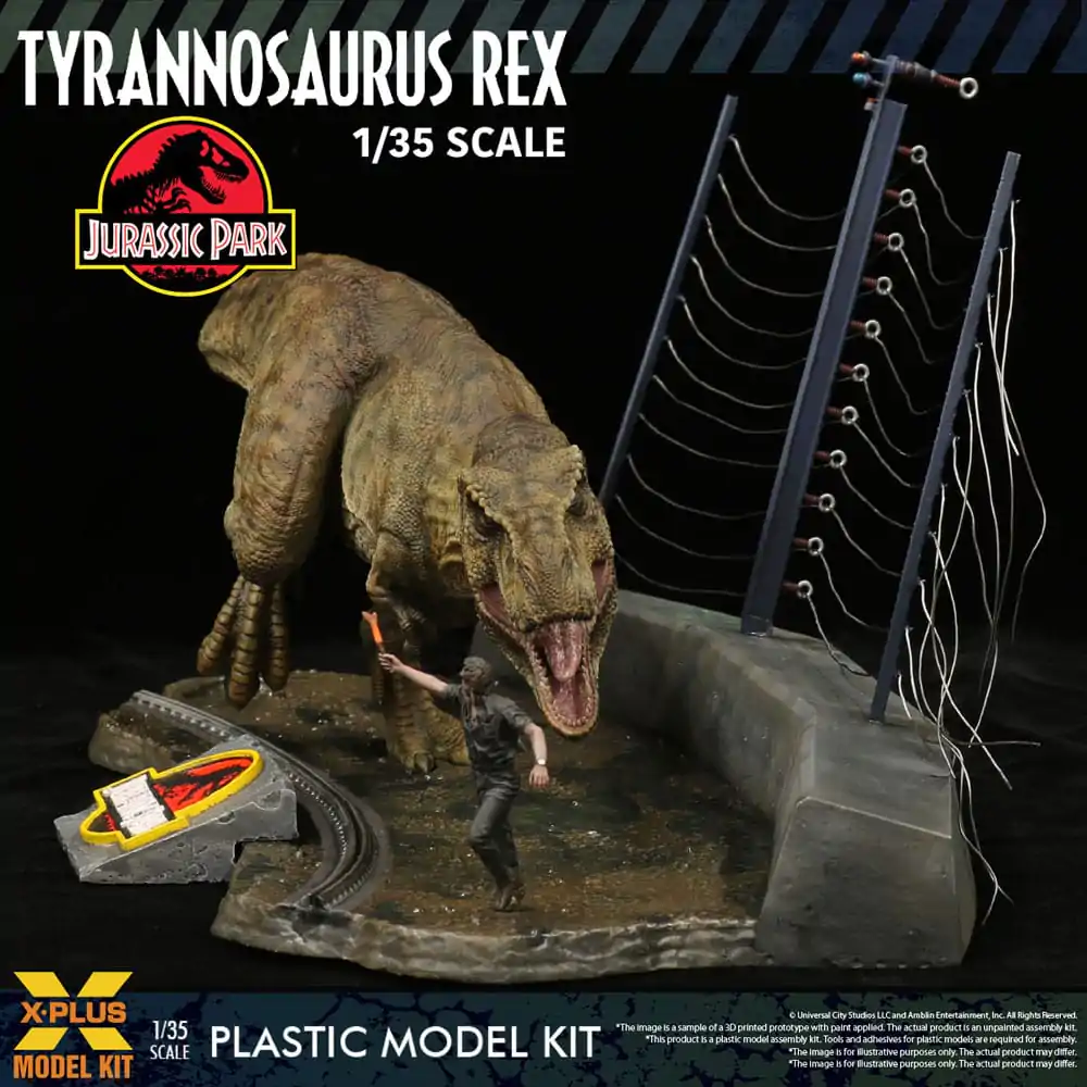 Jurassic Park 1/35 Tyrannosaurus Rex Műanyag modell készlet 42 cm termékfotó