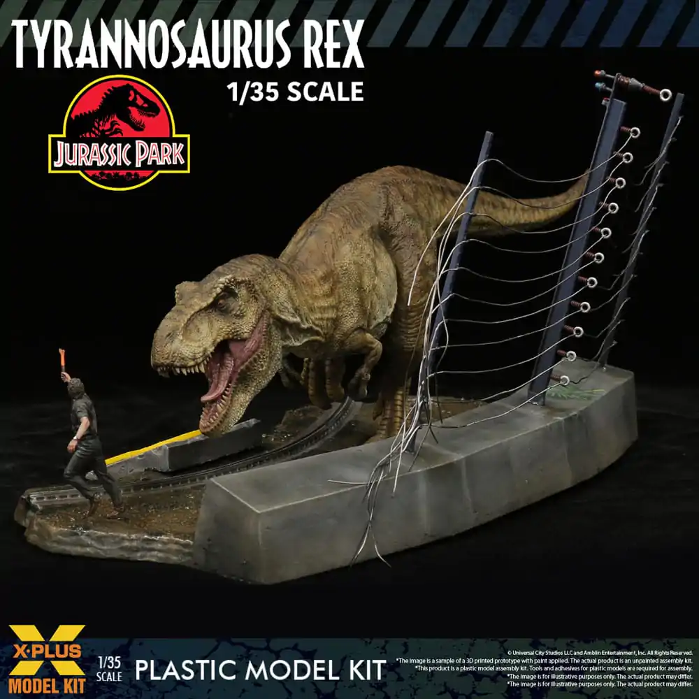 Jurassic Park 1/35 Tyrannosaurus Rex Műanyag modell készlet 42 cm termékfotó