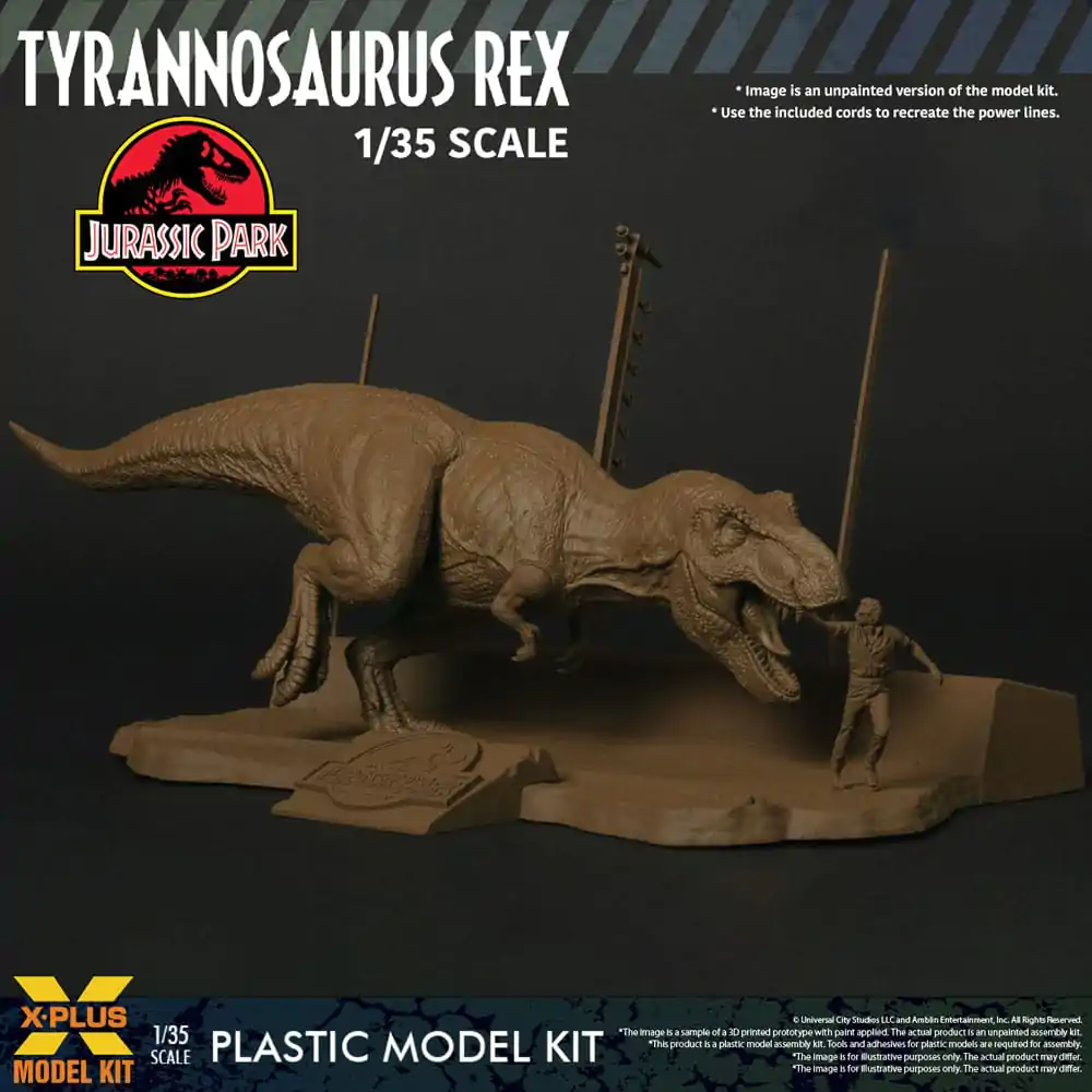 Jurassic Park 1/35 Tyrannosaurus Rex Műanyag modell készlet 42 cm termékfotó