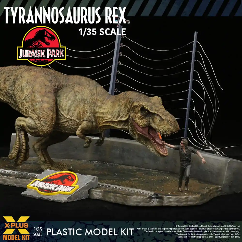 Jurassic Park 1/35 Tyrannosaurus Rex Műanyag modell készlet 42 cm termékfotó