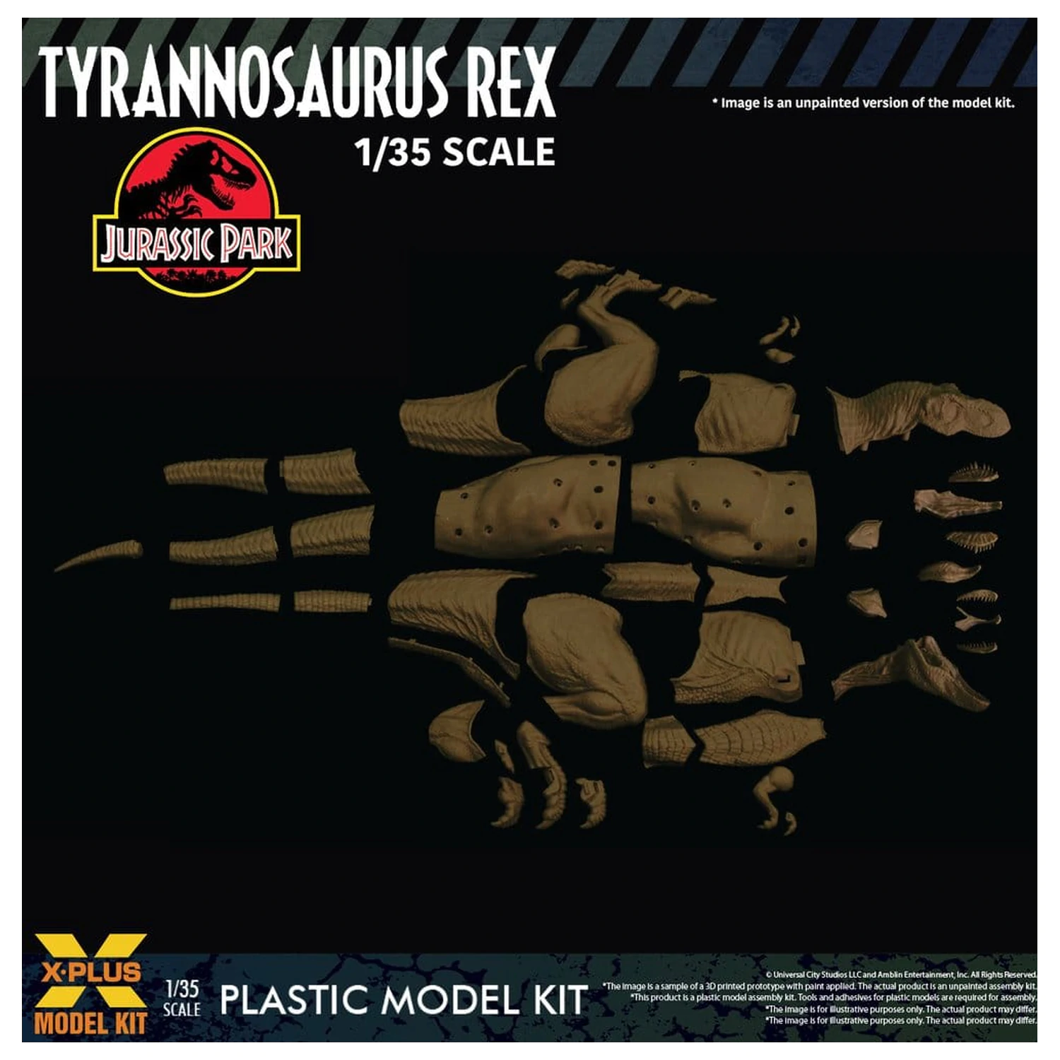 Jurassic Park 1/35 Tyrannosaurus Rex Műanyag modell készlet 42 cm termékfotó