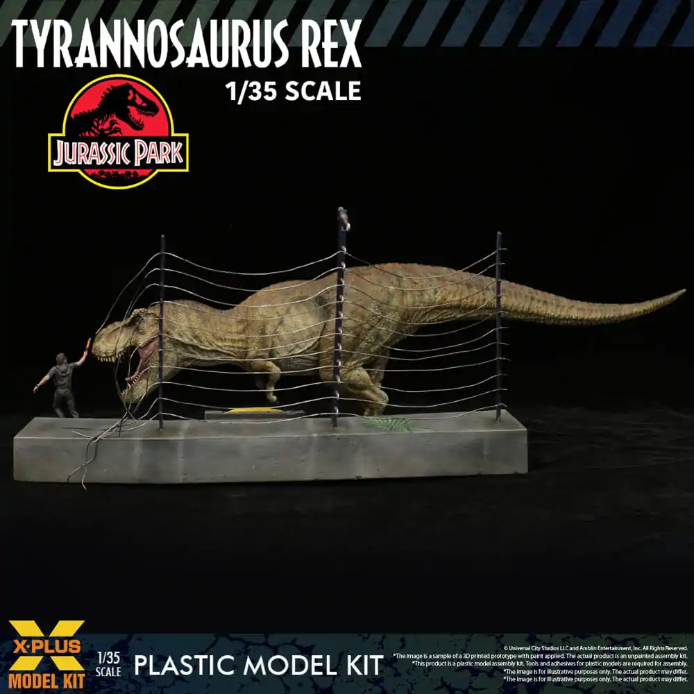 Jurassic Park 1/35 Tyrannosaurus Rex Műanyag modell készlet 42 cm termékfotó