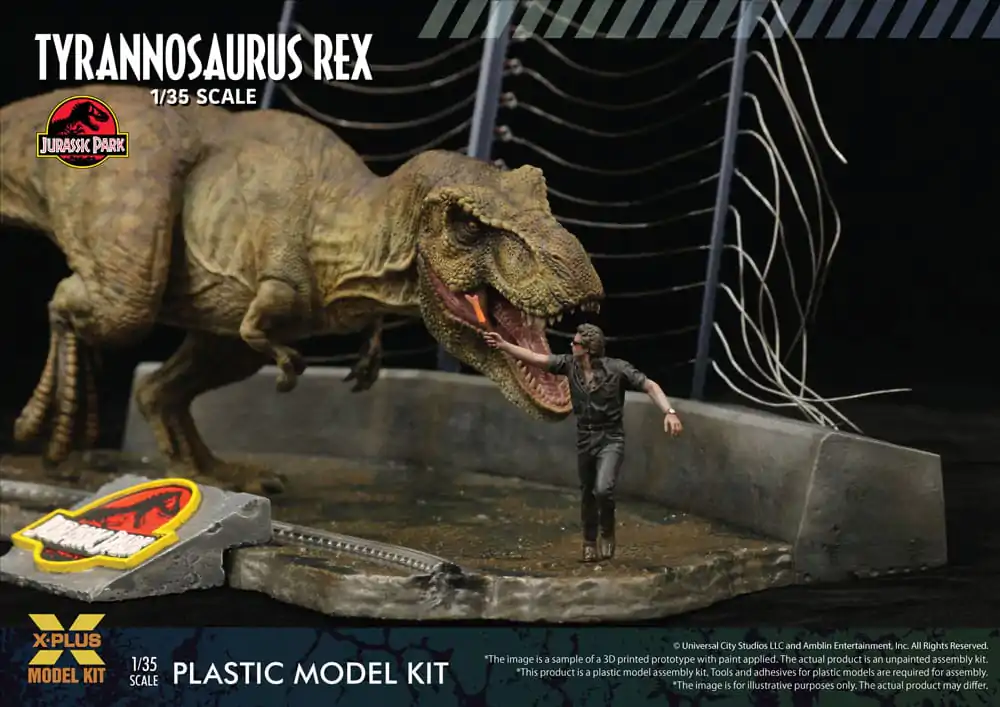 Jurassic Park 1/35 Tyrannosaurus Rex Műanyag modell készlet 42 cm termékfotó